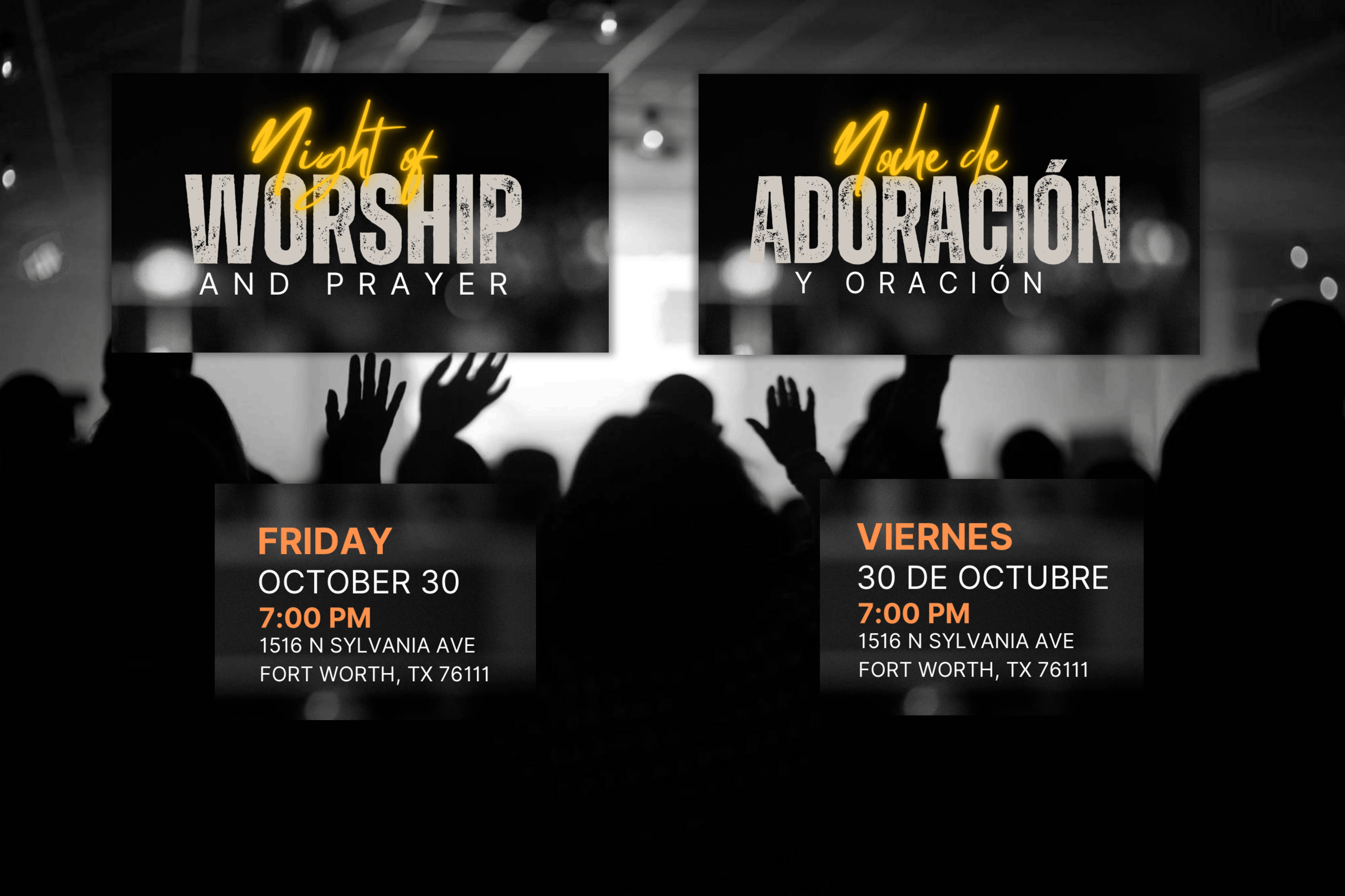 CDP Night of Worship and Prayer / October 30th @ 7pm / Click for directions